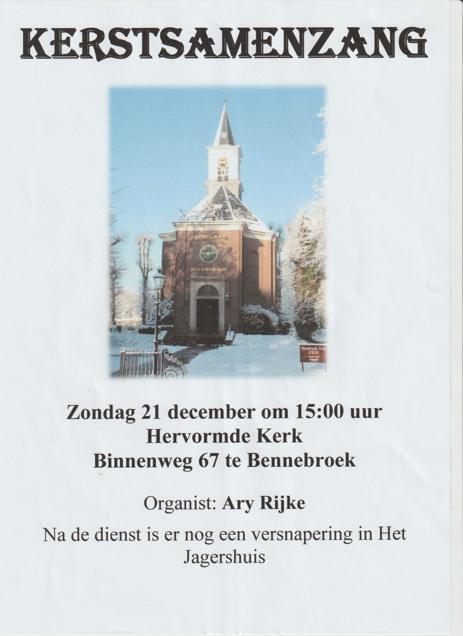 Kerstsamenzang 21 december 2025